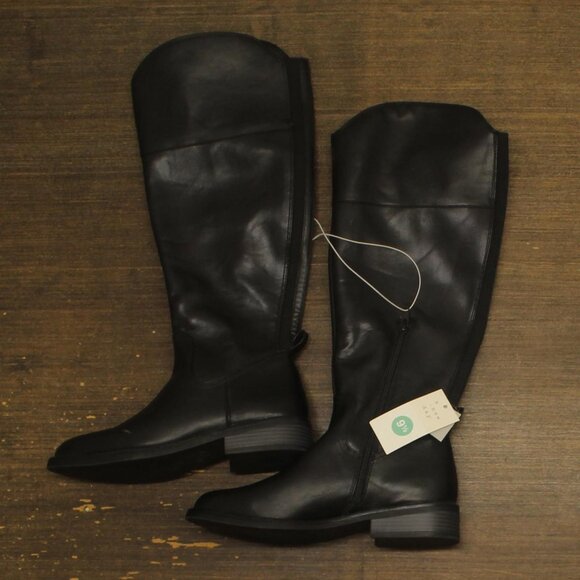 A New Day Womens Sienna Tall Dress Boots 88391449 Black 9.5M - Picture 1 of 10